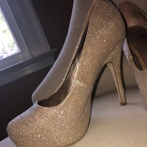 Glitter high heels